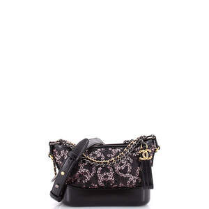 Chanel Small Gabrielle Hobo Logo Motif Sequins